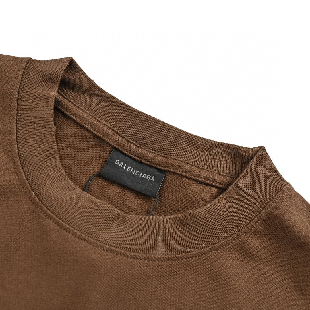 Balenciaga Political Campaign T-shirt (brown) Unisex Streetwear Limited Edition - The Balenciaga Political Campaign T-Shirt in brown offers a sophisticated twist on casual wear. Crafted