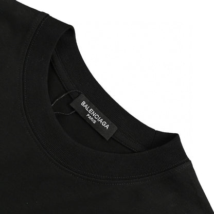 Balenciaga Tape Logo T-shirt (black) Unisex Streetwear Limited Edition - The Balenciaga Tape Logo T-Shirt in black is a bold and eye-catching piece that showcases