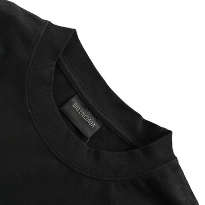 Balenciaga Neon Graphic Logo T-shirt - Black Unisex Streetwear Limited Edition - This Balenciaga Neon Graphic Logo T-Shirt features an eye-catching neon Balenciaga logo on the front.