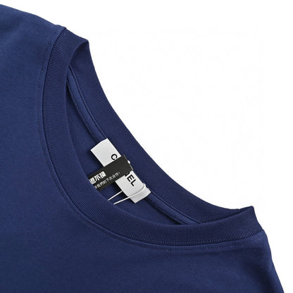Chanel Logo T-shirt (navy Blue) Unisex Streetwear Limited Edition - This Chanel T-shirt in navy blue features a bold, white Chanel logo across the chest,