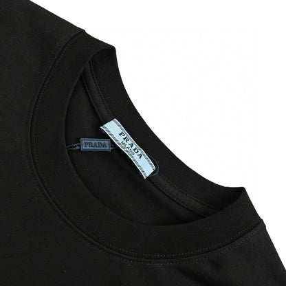 Prada Milano Emblem T-shirt - Black Unisex Streetwear Limited Edition - This Prada t-shirt features a classic design with the Prada Milano logo and a white