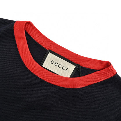 Gucci Cherry Embroidered T-shirt Unisex Streetwear Limited Edition - The Gucci Cherry Embroidered T-Shirt combines playful design with luxury craftsmanship. This black tee features