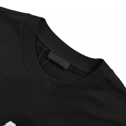 Prada Milano Black Emblem T-Shirt - close up - replica sneakers