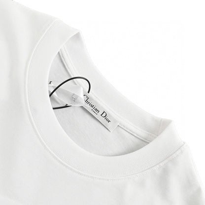 Dior Scribble Design T-shirt - White Unisex Streetwear Limited Edition - This Dior t-shirt features a unique scribble design forming the iconic Dior logo. Made from