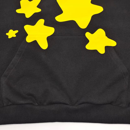 SP5DER STAR HOODIE BLACK