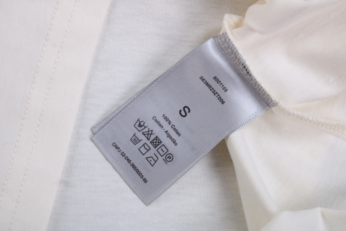 Dior Gradient Logo T-shirt - White Unisex Streetwear Limited Edition - <p dir='ltr'><span>White t-shirt featuring a distinctive 'DIOR' logo in a gradient color scheme on