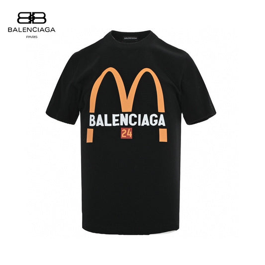 Balenciaga Mcdonald's T-shirt - Black Unisex Streetwear Limited Edition - <span>Unique and playful design. Features a bold Balenciaga logo inspired by the iconic McDonald's arches.