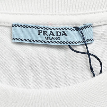 Prada Graphic Logo T-shirt - Black Unisex Streetwear Limited Edition - <span>This Prada t-shirt features a striking white design with a bold graphic logo print. The