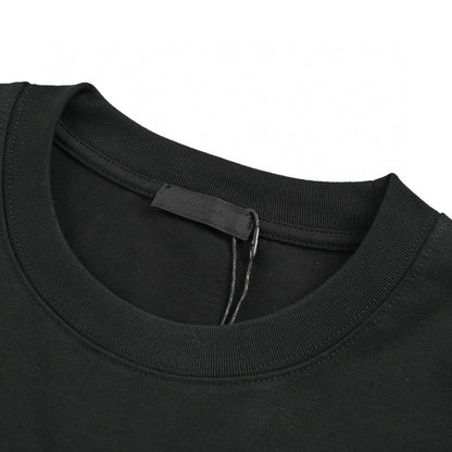 Prada T-shirt - Paint Splatter Logo - Black Unisex Streetwear Limited Edition - <span>This Prada t-shirt features a unique design with the classic Prada Milano logo surrounded by