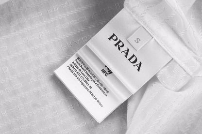 Prada Short-sleeve Button-up Shirt - White Unisex Streetwear Limited Edition