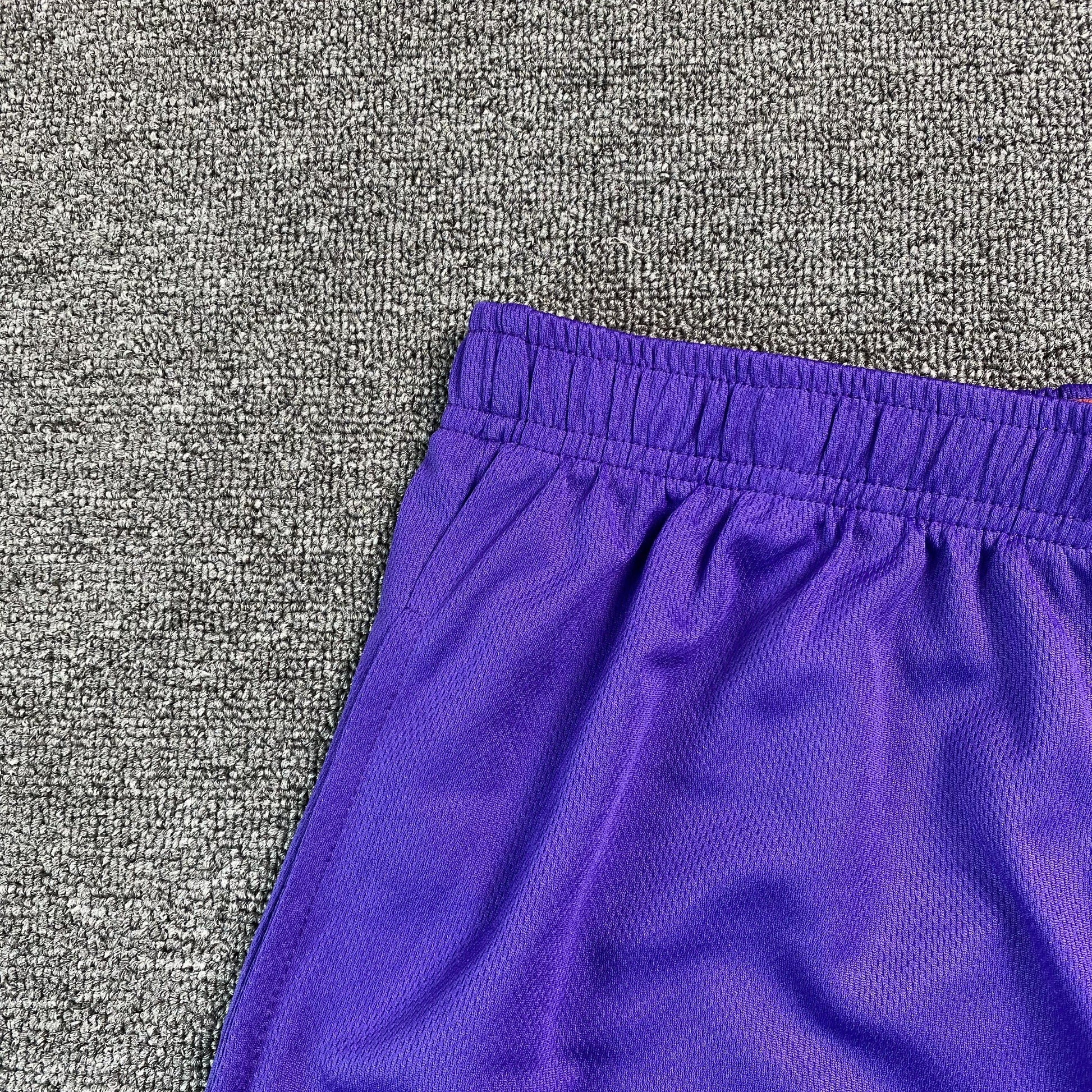 ERIC Emanuel Ee Basic Shorts Purple - - Yellow Unisex Streetwear Limited Edition - The ERIC EMANUEL EE BASIC SHORTS PURPLE/YELLOW - REPLICA bring bold streetwear aesthetics and premium