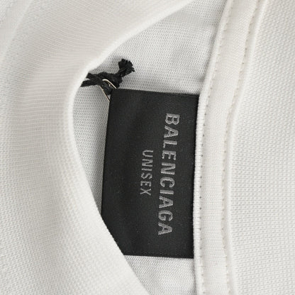 Balenciaga T-shirt With Label Detail - White Unisex Streetwear Limited Edition - <span>Minimalist design. Features a small label detail at the bottom. Made from premium fabric for