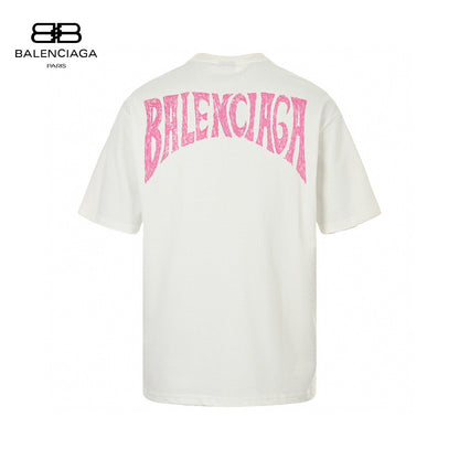T-shirt blanc Balenciaga avec graphisme Paris.