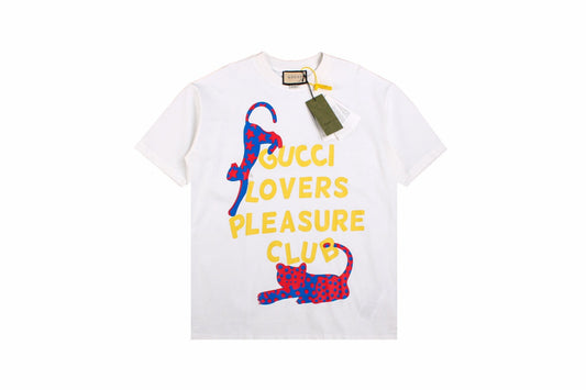 Gucci Lovers Pleasure Club T-shirt - White Unisex Streetwear Limited Edition