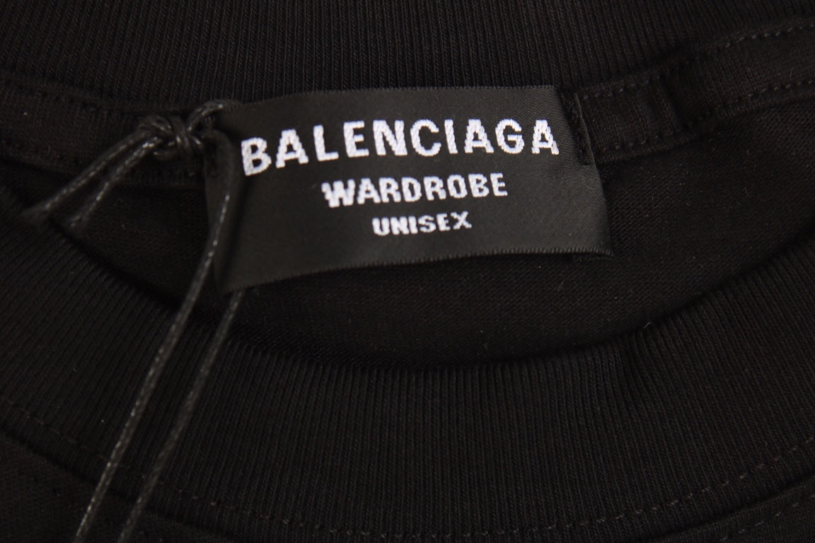 T-SHIRT NOIR AVEC LOGO BALENCIAGA