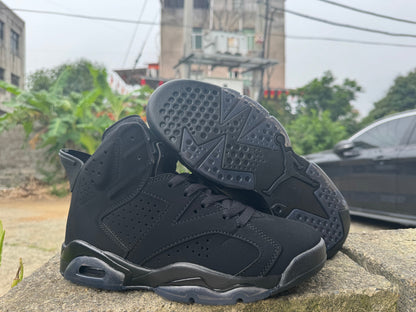 Jordan 6 'triple Black' Unisex Streetwear Limited Edition - The Air Jordan 6 'Triple Black' is a sleek and stealthy iteration of the iconic