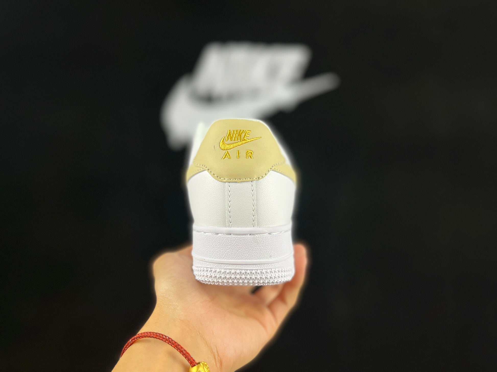 NIKE Air Force 1 'mini Swoosh - Yellow' - White Unisex Streetwear Limited Edition - **Nike Air Force 1 'Mini Swoosh White/Yellow'** The Nike Air Force 1 'Mini Swoosh White/Yellow'