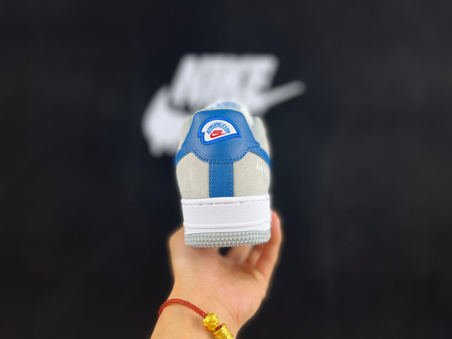 NIKE Air Force 1 Low 'gray - Blue' Unisex Streetwear Limited Edition - **Nike Air Force 1 Low 'Gray/Blue'** The Nike Air Force 1 Low 'Gray/Blue' presents a