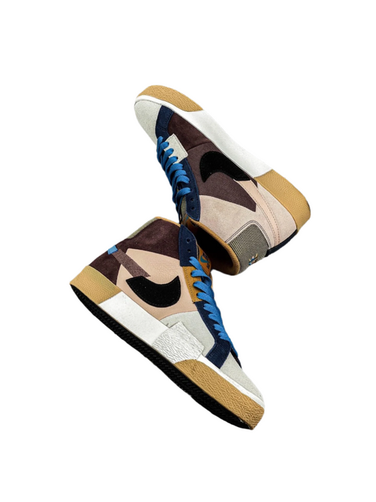 Nike Blazer Mid'1977 - Black Unisex Streetwear Limited Edition - The Nike Blazer High-Top '1977 'Mismatched Swoosh' in Grey and Black offers a bold and