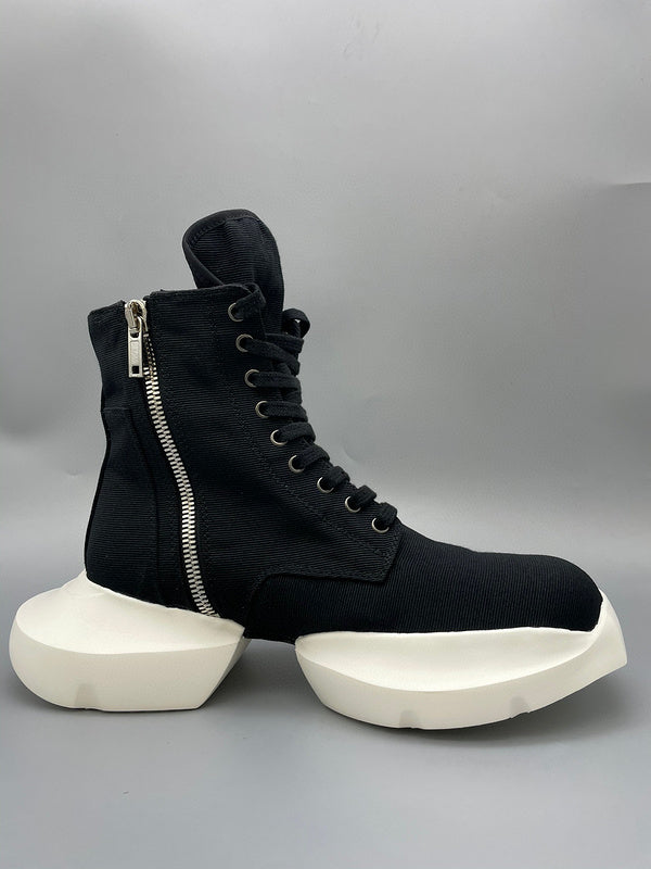 Rick Owens High-top Platform Sneakers - Black Unisex Streetwear Limited Edition - **Rick Owens Black High-Top Platform Sneakers: Futuristic Design and Superior Craftsmanship** Introducing the Rick Owe