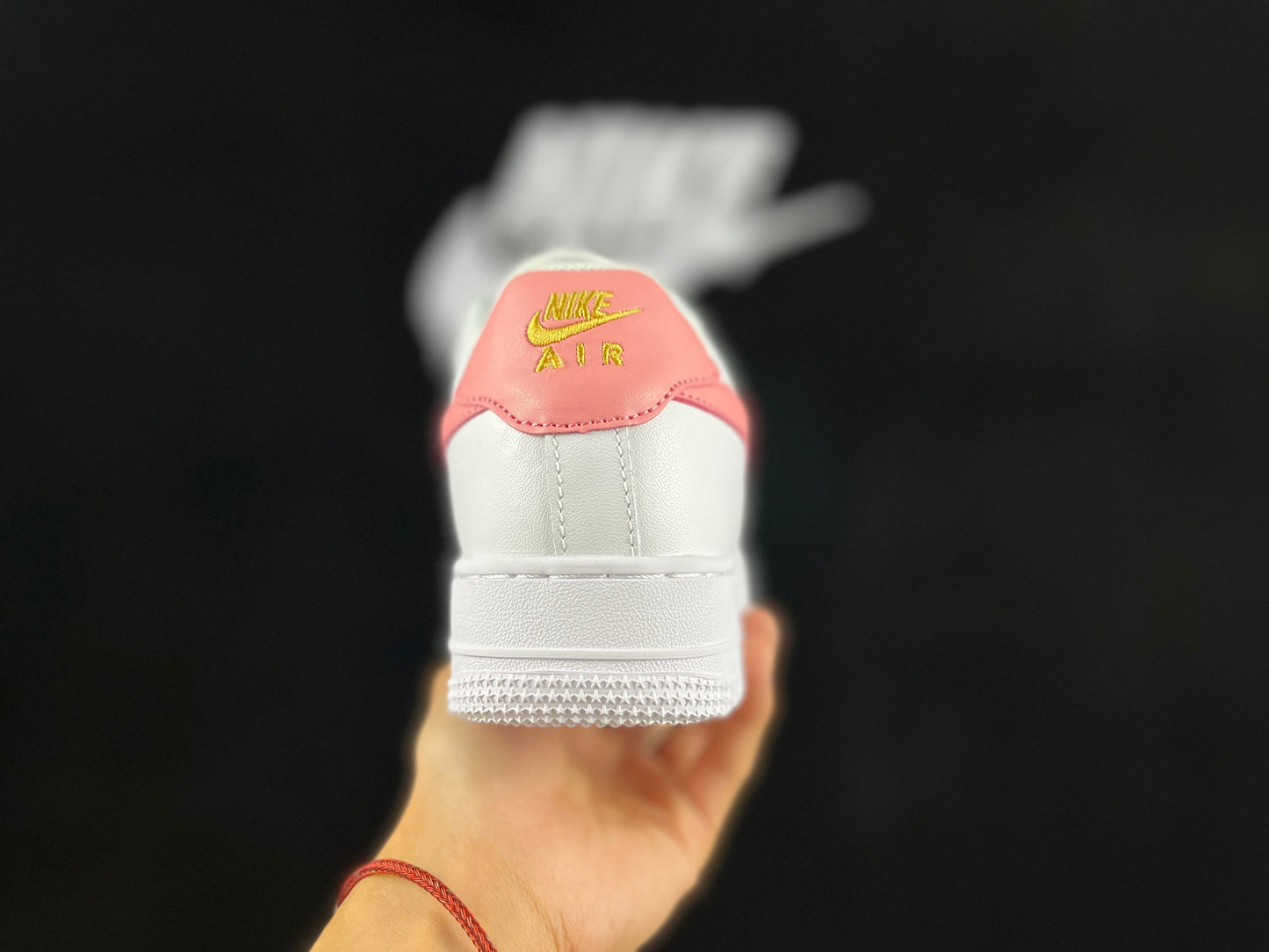 NIKE Air Force 1 'mini Swoosh - Pink' - White Unisex Streetwear Limited Edition - **Nike Air Force 1 'Mini Swoosh White/Pink'** The Nike Air Force 1 'Mini Swoosh White/Pink'