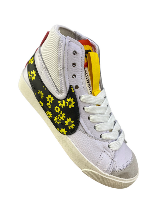 Nike Blazer Low'1977 Jumbo floral - Black Unisex Streetwear Limited Edition - The Nike Blazer Low '1977 Jumbo 'Floral' combines vintage charm with bold, modern accents for