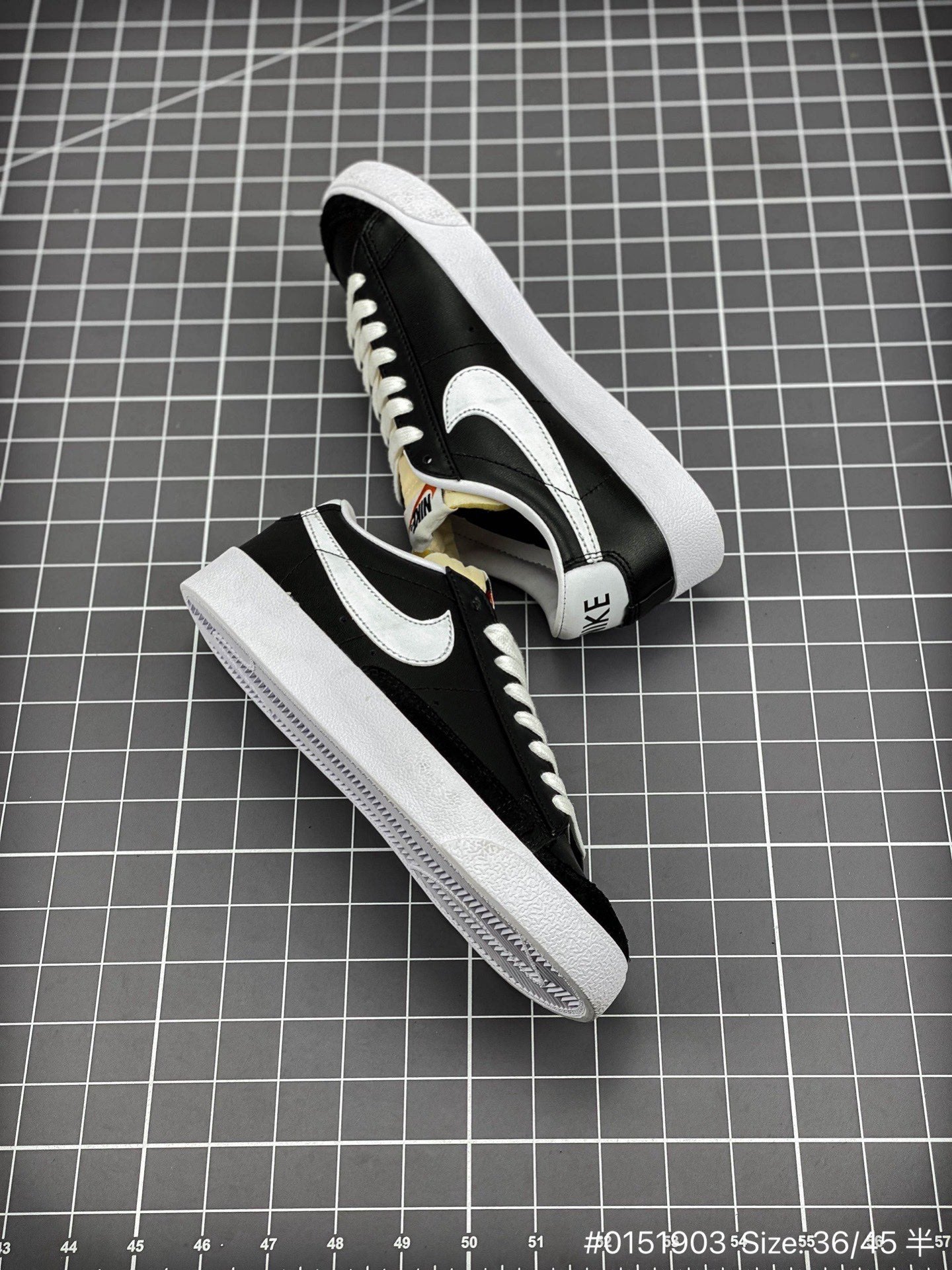 The Nike Blazer Low '1977 Vintage - Black Unisex Streetwear Limited Edition - The Nike Blazer Low '1977 Vintage Black and White offers a clean, minimalist take on