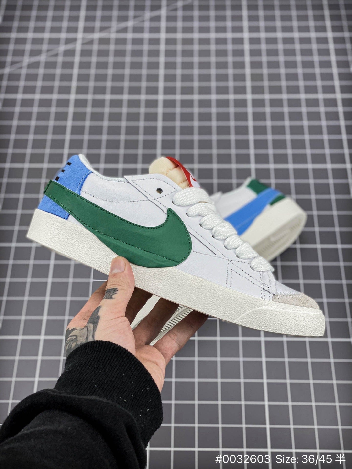 Nike Blazer Low '1977 Jumbo - White Unisex Streetwear Limited Edition - The Nike Blazer Low '1977 Jumbo in white and blue brings bold, modern flair to