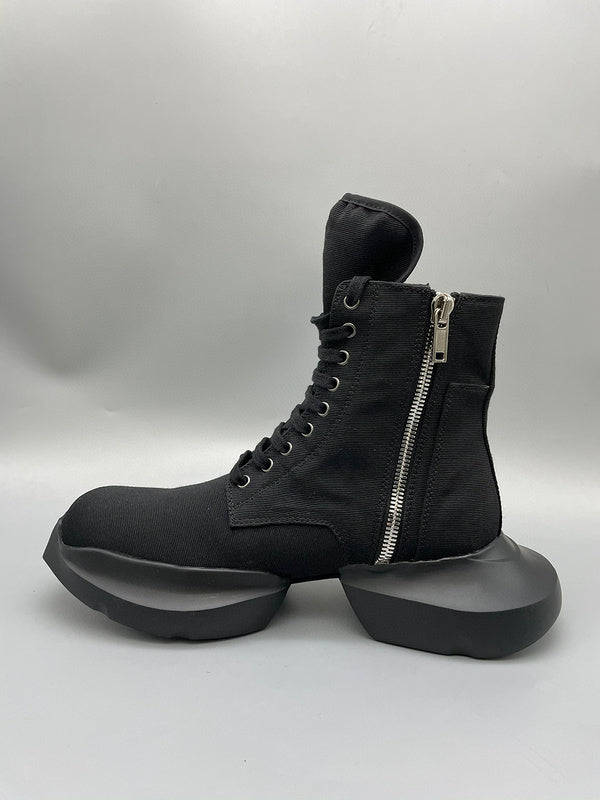 Rick Owens High-top Platform Boots Jacket - Black Unisex Streetwear Limited Edition - **Rick Owens Black High-Top Platform Boots: Futuristic Design with Unmatched Craftsmanship** Introducing the Rick
