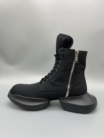 Rick Owens High-top Platform Boots Jacket - Black Unisex Streetwear Limited Edition - **Rick Owens Black High-Top Platform Boots: Futuristic Design with Unmatched Craftsmanship** Introducing the Rick