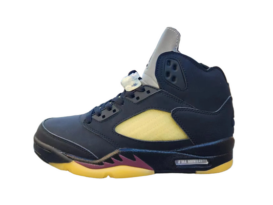 Jordan 5 And Yellow - Black Unisex Streetwear Limited Edition