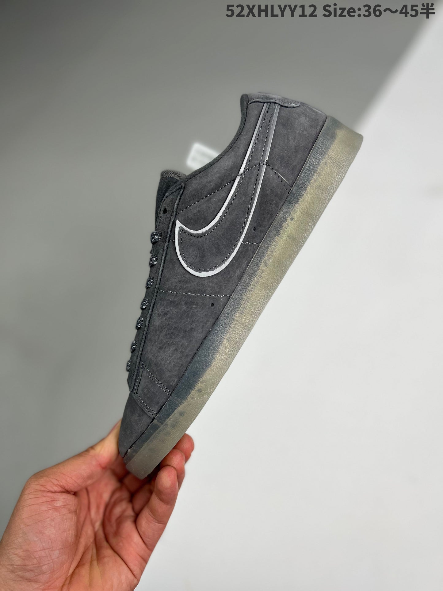 Nike Blazer Low - Reigning Champ2.0 - Red Unisex Streetwear Limited Edition - The Nike Blazer Low x Reigning Champ 2.0 in grey suede with a reflective 3M
