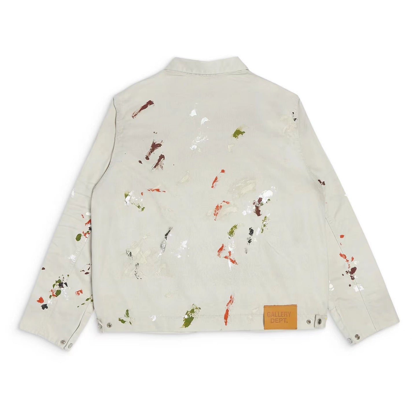 GALLERY Dept Painted Montecito Jacket - Beige Unisex Streetwear Limited Edition - **Gallery Dept. Paint Splatter Jacket: Detailed Product Description** Unveil your artistic side with the Gallery
