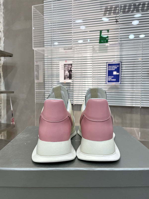 Two-Tone Pink Accent Sneakers - outsole - replica sneakers