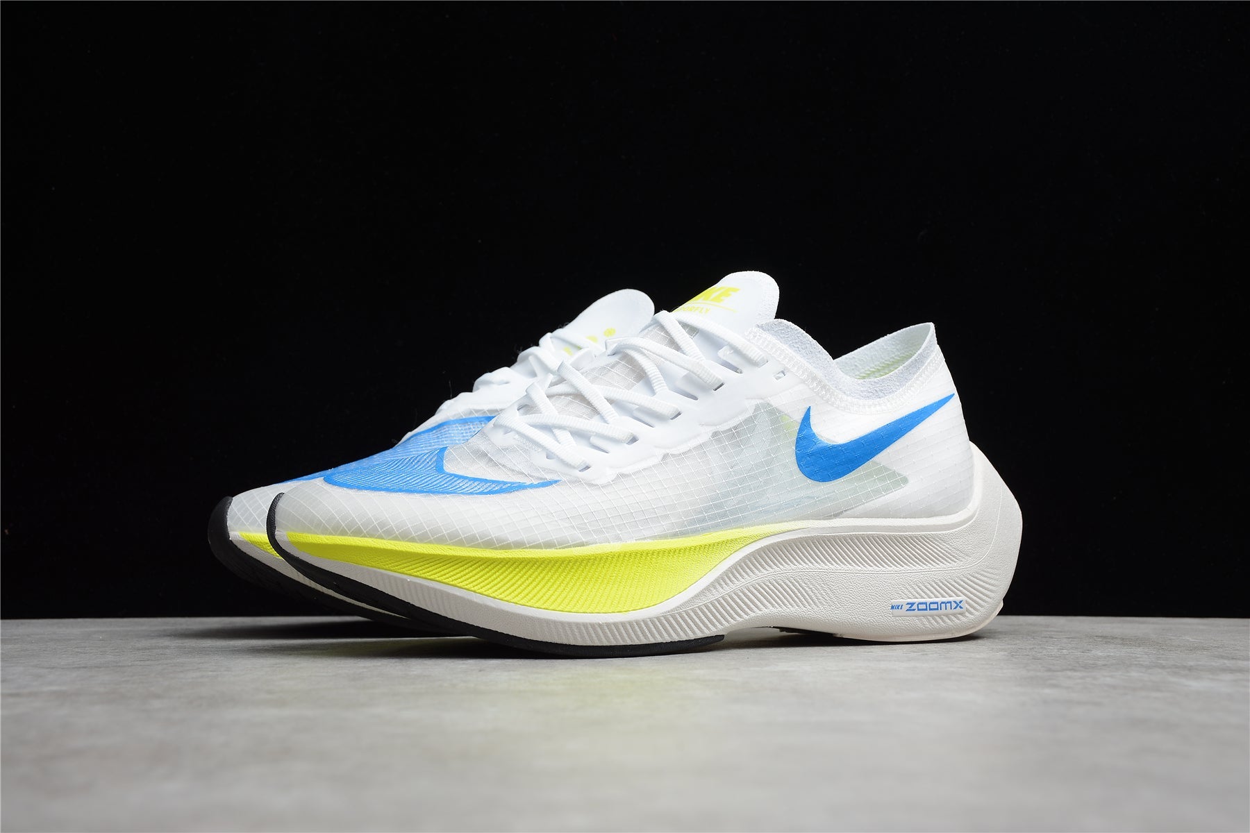 Zoom - Vaporfly Ne - T% 2 White blue And Yellow Unisex Streetwear Limited Edition - ### Nike ZoomX Vaporfly NEXT% 2 The Nike ZoomX Vaporfly NEXT% 2 is a top-of-the-line
