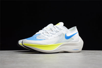 Zoom - Vaporfly Ne - T% 2 White blue And Yellow Unisex Streetwear Limited Edition - ### Nike ZoomX Vaporfly NEXT% 2 The Nike ZoomX Vaporfly NEXT% 2 is a top-of-the-line