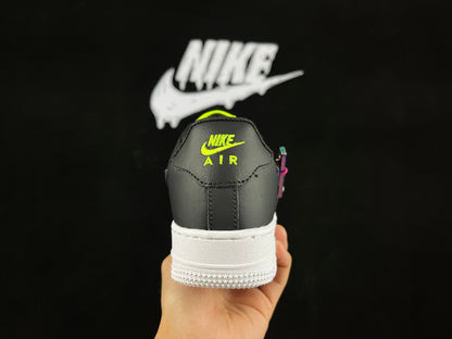 NIKE Air Force 1 Low 'white - - Red Hiking Buckle' - Black Unisex Streetwear Limited Edition - **Nike Air Force 1 Low 'White/Black/Red Hiking Buckle'** The Nike Air Force 1 Low 'White/Black/Red