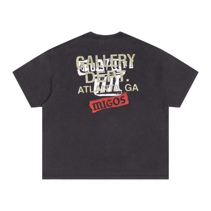 Gallery Dept. Vintage Jogger Pants - Black Unisex Streetwear Limited Edition - **Gallery Dept. x Migos 'Culture III' T-Shirt** Step into the world of hip-hop and streetwear
