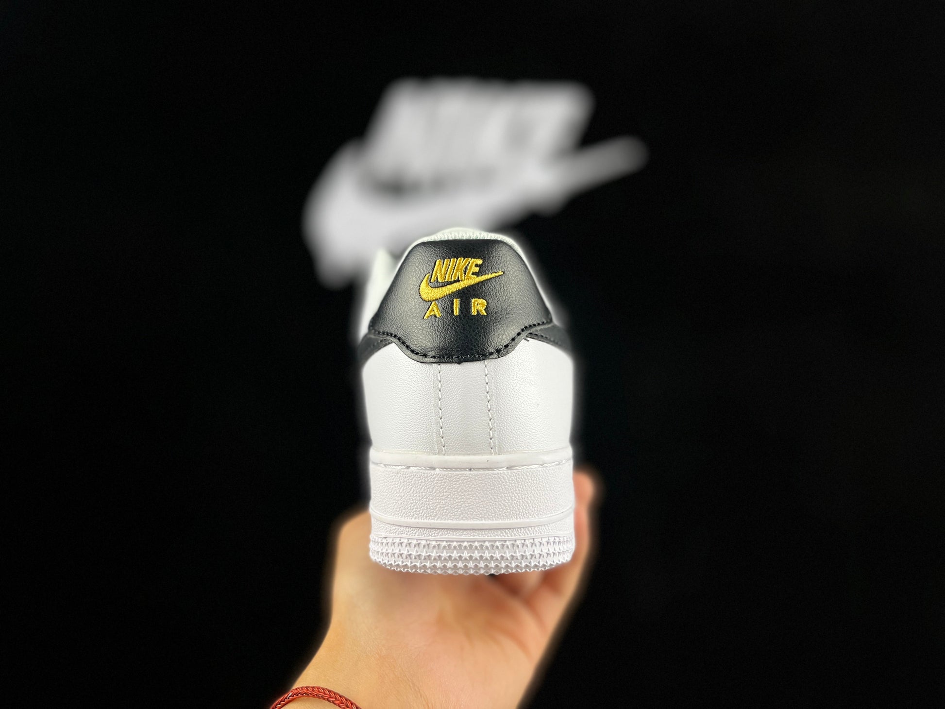NIKE Air Force 1 'mini Swoosh White - Black' Unisex Streetwear Limited Edition - **Nike Air Force 1 'Mini Swoosh White/Black'** The Nike Air Force 1 'Mini Swoosh White/Black'