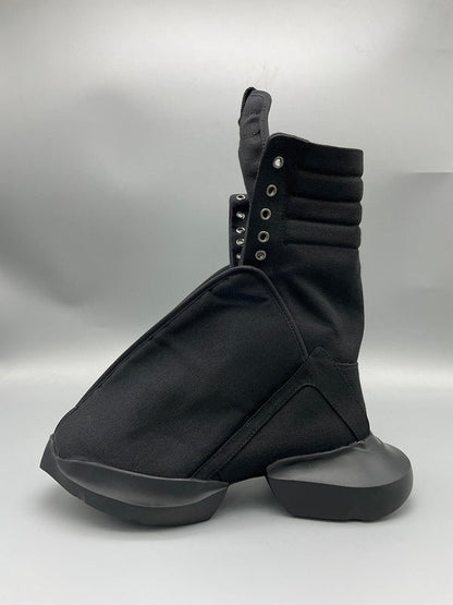 Rick Owens High-top Canvas Boots Jacket - Black Unisex Streetwear Limited Edition - **Rick Owens Black High-Top Canvas Boots: A Fusion of Avant-Garde Design and Functionality** Step into