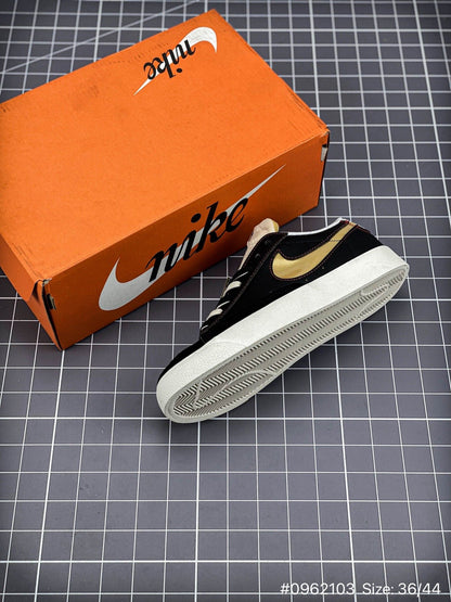 Nike Blazer Low'1977 Prm swoosh 50th Anniversary - Black Unisex Streetwear Limited Edition - The Nike Blazer Low '1977 PRM 'Swoosh 50th Anniversary' celebrates a half-century of the iconic