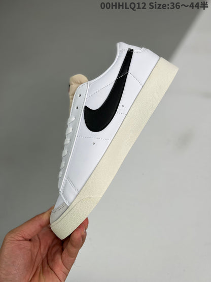 Nike Blazer Low'1977 - Black Unisex Streetwear Limited Edition - The Nike Blazer Low '1977' in white, blue, and black offers a fresh take on