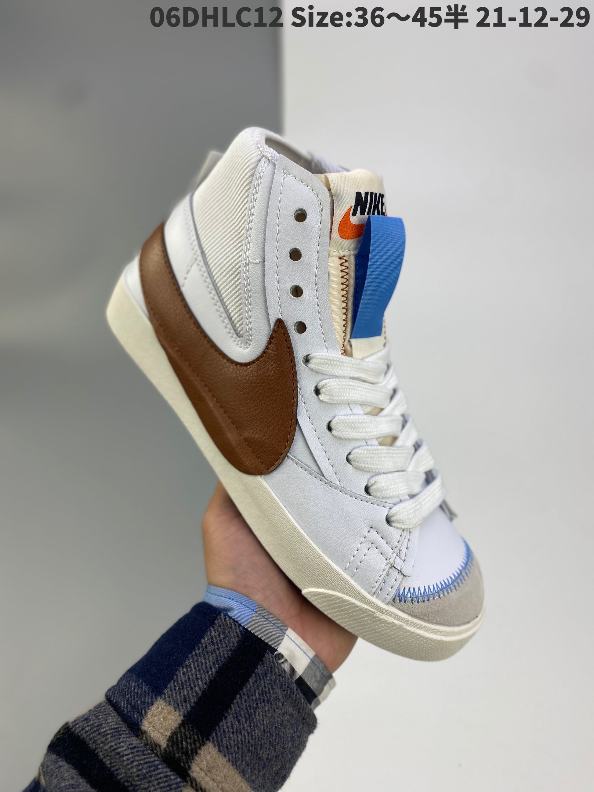 Nike Blazer Mid'1977 Vintage - White Unisex Streetwear Limited Edition - The Nike Blazer Mid '1977 Vintage in Brown brings a refined, earthy tone to the