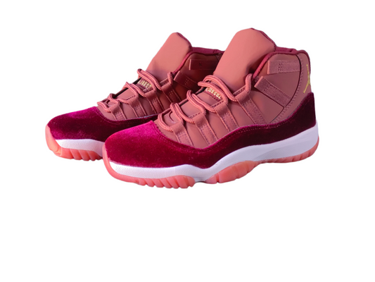 JORDAN 11 heiress - Red Unisex Streetwear Limited Edition - The Air Jordan 11 Heiress in Red Velvet is an opulent and eye-catching edition of