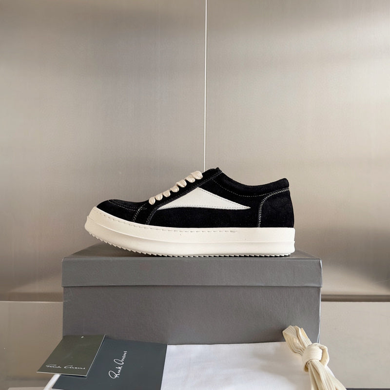 Rick Owens Suede Low-top Sneakers - Black Unisex Streetwear Limited Edition - **Rick Owens Black Suede Low-Top Sneakers: Modern Sophistication and Premium Craftsmanship** Introducing the Rick Owens