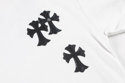 CHROME HEARTS CROSS PATCH SWEATSHIRT WHITE