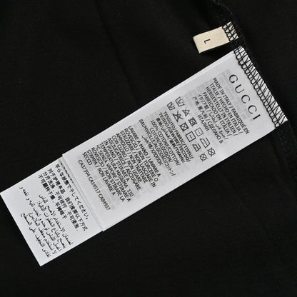 Camiseta negra Gucci con estampado de corazón