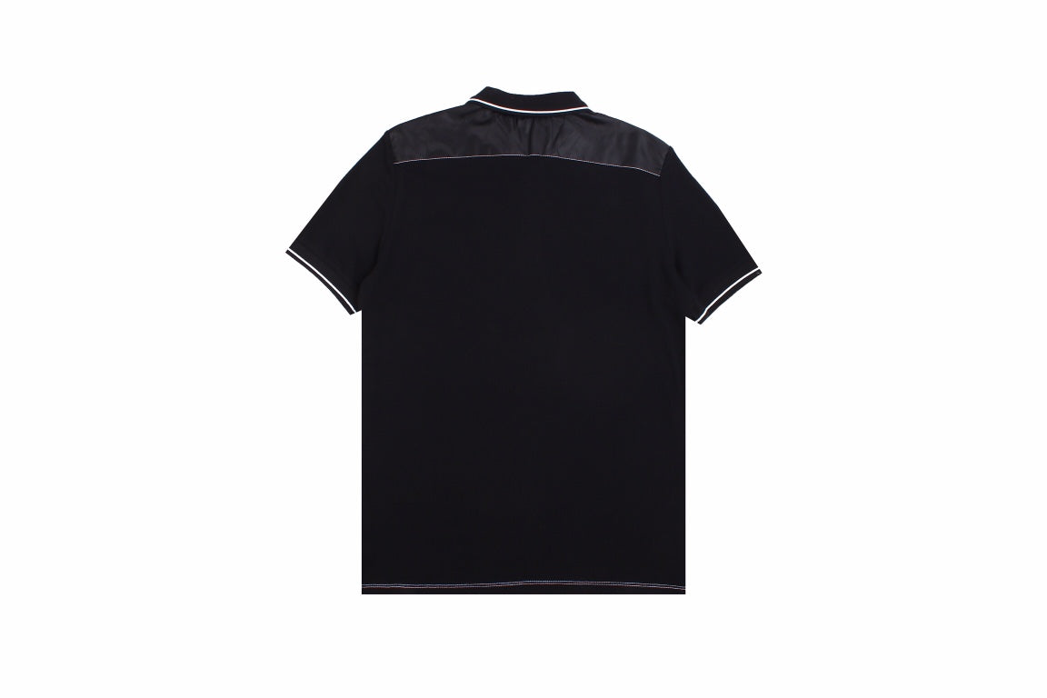 Prada 'pocket Detail' Polo Shirt - Black Unisex Streetwear Limited Edition - <p dir='ltr'><span>Black polo shirt featuring a classic collar and button placket. Accentuated with contrasting