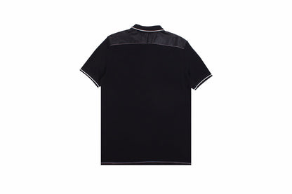 Prada 'pocket Detail' Polo Shirt - Black Unisex Streetwear Limited Edition - <p dir='ltr'><span>Black polo shirt featuring a classic collar and button placket. Accentuated with contrasting