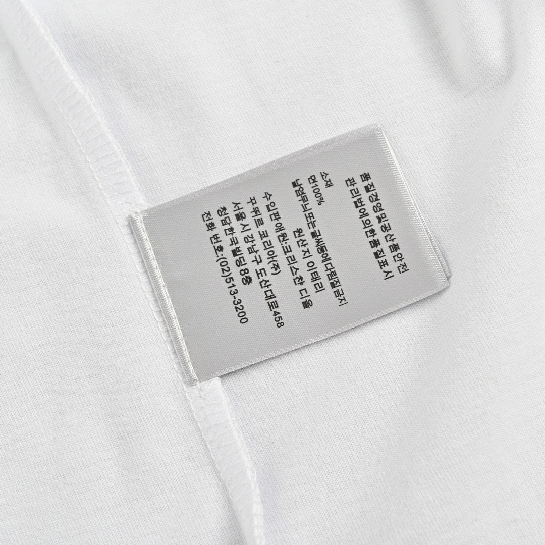 Camiseta Dior - Logotipo vertical multicolor